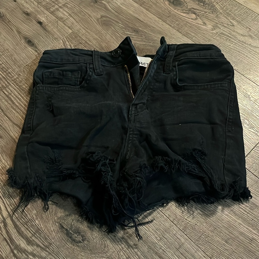 Black Jean shorts